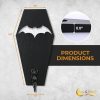 Ella & Emma Wall Mounted Coffin-Shaped Key Holder - Gothic Home Decor Wall Hanger with Hook - Gothic & Spooky Halloween Decor for Home - 2 Pieces (COFFIN & BAT)