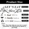 Large Kitchen Wall Decals Vinyl Dinner Meal Prayer Quotes Wall Stickers | Let‘s Eat Bless the Food Before Us Sign,Positive Saying Stickers,Dinning Room Home Restaurant Wall Decorations