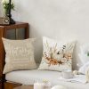CT0811ZRA474GT_3 Fall Pumpkin Khaki Throw Pillow Covers Thanksgiving Home Decor | Autumn Bohemia 18x18 Inch Pillow Cover, Thankful Grateful Pillowcase Set of 4, Pillows Decor for Cushion Case Sofa Couch