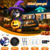CT0821ZRA1321GT_2 Danxilu Halloween Inflatables Outdoor Decorations 5 FT Dachshund Wiener Dog | Built-in LED Lights, Cute Puppy with Witch Hat & Pumpkin Bucket Blow Up Halloween Decor for Yard Lawn Garden Porch Holiday