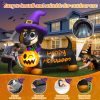 CT0821ZRA1321GT_3 Danxilu Halloween Inflatables Outdoor Decorations 5 FT Dachshund Wiener Dog | Built-in LED Lights, Cute Puppy with Witch Hat & Pumpkin Bucket Blow Up Halloween Decor for Yard Lawn Garden Porch Holiday