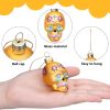 Watayo 12 PCS Day of The Dead Glass Ornaments, Dia De Los Muertos Sugar Skull Ornaments, Halloween Hanging Skeleton Head Decorations for Party Xmas Tree Decoration