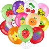 Tiamon 40 Pcs Tropical Fruits Balloons Summer Fruit Party Decorations Hawaiian Cactus White Green Latex Balloons for Summer Hawaiian Luau Tropical Birthday Baby Shower Mexican Party Supplies Decor