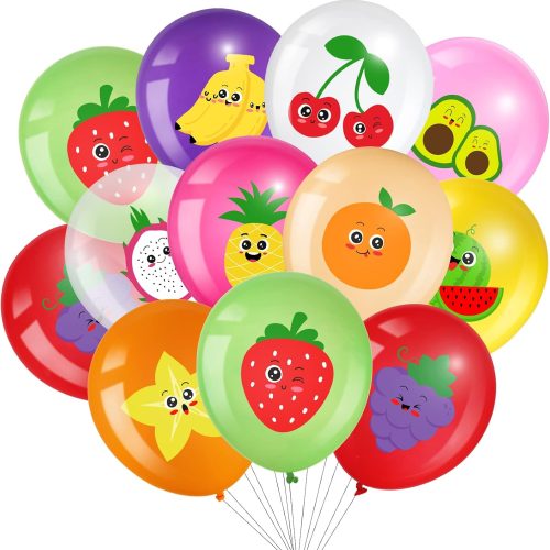 Tiamon 40 Pcs Tropical Fruits Balloons Summer Fruit Party Decorations Hawaiian Cactus White Green Latex Balloons for Summer Hawaiian Luau Tropical Birthday Baby Shower Mexican Party Supplies Decor