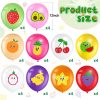 Tiamon 40 Pcs Tropical Fruits Balloons Summer Fruit Party Decorations Hawaiian Cactus White Green Latex Balloons for Summer Hawaiian Luau Tropical Birthday Baby Shower Mexican Party Supplies Decor