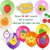 Tiamon 40 Pcs Tropical Fruits Balloons Summer Fruit Party Decorations Hawaiian Cactus White Green Latex Balloons for Summer Hawaiian Luau Tropical Birthday Baby Shower Mexican Party Supplies Decor
