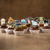 Gyufise 36Pcs Halloween Cupcake Toppers Halloween Pumpkin Cat Bat Ghost Cake Decorations for Theme Babyshower Kids Birthday Party Supplies