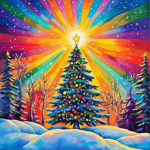O&BTRC01 Diamond Art Christmas Tree for Adult Beginners | Christmas Gem Diamond Painting for Adult ,Round Drill,Full Drill,12x12 Inch