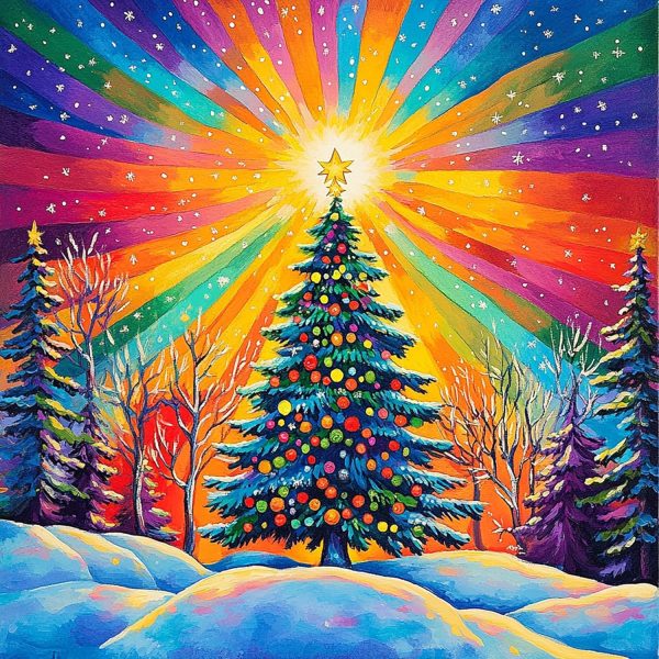O&BTRC01 Diamond Art Christmas Tree for Adult Beginners | Christmas Gem Diamond Painting for Adult ,Round Drill,Full Drill,12x12 Inch