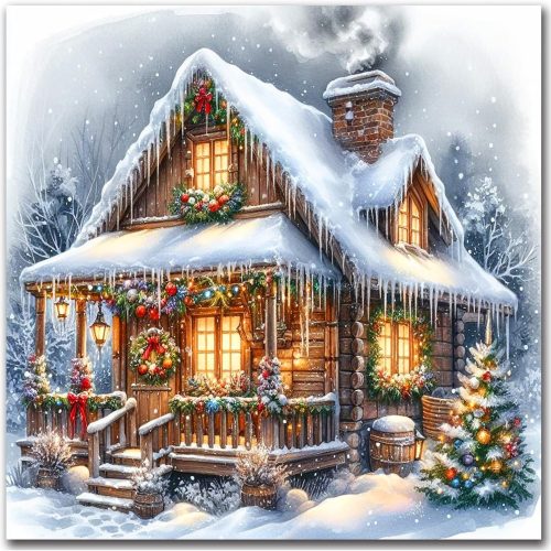 igoodom Christmas Diamond Art Kits for Adults, DIY Wall Decor | Diamond Painting Kit - Sparkling Full Drill Design Perfect for Home Decor, Holiday Gifting, And Relaxing Crafting 14x14inch