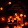 Runleo Halloween Decorations Pumpkin String Lights Battery Operated | 10 ft 20 LED, 3D Cute Waterproof Orange Jack-O-Lantern, Steady/Flickering, Twinkle Light for Indoor Outdoor Porch Party Decor