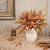70PCS 8 Kinds Artificial Greenery Stems Box Set for Fall(Brown & Orange) | Realistic Faux Plants and Fake Flowers,for Autumn DIY Bouquet Table Centerpieces and Floral Arrangement Decor
