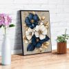 Flowers Diamond Art Kits for Adults-DIY 5D Diamond Painting Kits for Adults Beginners, Floral Full Round Drill Diamond Dots Paintings Gem Art and Crafts Home Decor 12 x 16 Inch