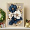 Flowers Diamond Art Kits for Adults-DIY 5D Diamond Painting Kits for Adults Beginners, Floral Full Round Drill Diamond Dots Paintings Gem Art and Crafts Home Decor 12 x 16 Inch