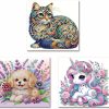 Kaixine 3 Pack Animal Special Shape Diamond Art Kits for Adults | 5D Diamond Dots Round Dimond Paintings Kits DIY Full Drill Gem Art Craft Kit for Home Decor and Gifts 12X12 inch