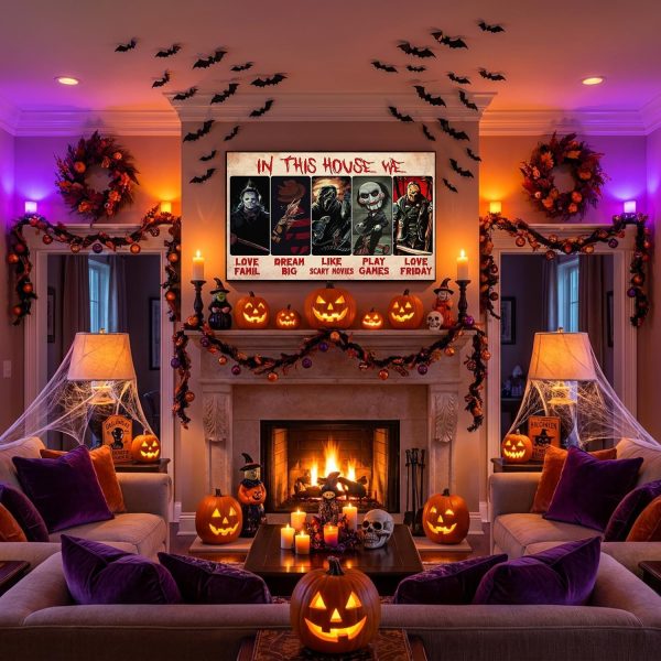 Halloween Diamond Art Kits for Adults Beginners,Large Size Diamond Painting | Horror Diamond Painting Kits for Adults,5D Full Drill DIY Diamond Dot Gem Art Kit Wall Home Decor Arts Craft 28x16 inch