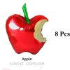 8 Pcs Red Apple Foil Balloons for Back to School | First Birthday | Apple Theme Classroom Decoration | Fruit Party | Christmas/Snow White Party Supplies