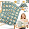Coopay Crochet Kit for Beginners, Easy Granny Square Crochet Blanket Kit | Crochet Kit w/21 Yarn Skeins, Video Tutorial & Digital Instructions, All Accessories, Complete Knitting & Crochet Starter Kit