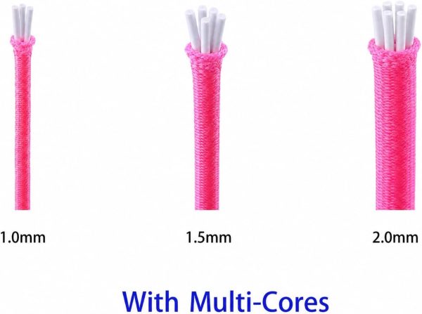 1.0mm Elastic Bracelet String for Pony Beads, 3 Rolls, 150 Yards | Fabric-Covered Stretch Cord, Flexible and Easy to Knot for Kandi Bracelets, Necklaces, Beading, DIY Jewelry Making and Crafts