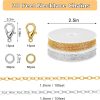 SANNIX 20 Feet Necklace Chains 1.8mm Jewelry Making Chains for Necklace | Earring Bracelet Jewelry Making Supplies, Metal Chain Necklace with Lobster Clasps and Jump Rings DIY Craft, Silver & Gold
