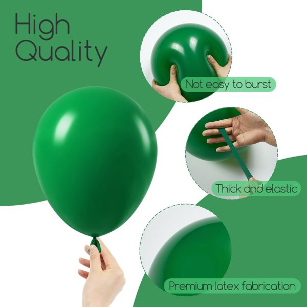 Awenztech 122pcs Dark Green Latex Balloons in 18 12 10 5 inches | Tropical, Birthday Party Decorations