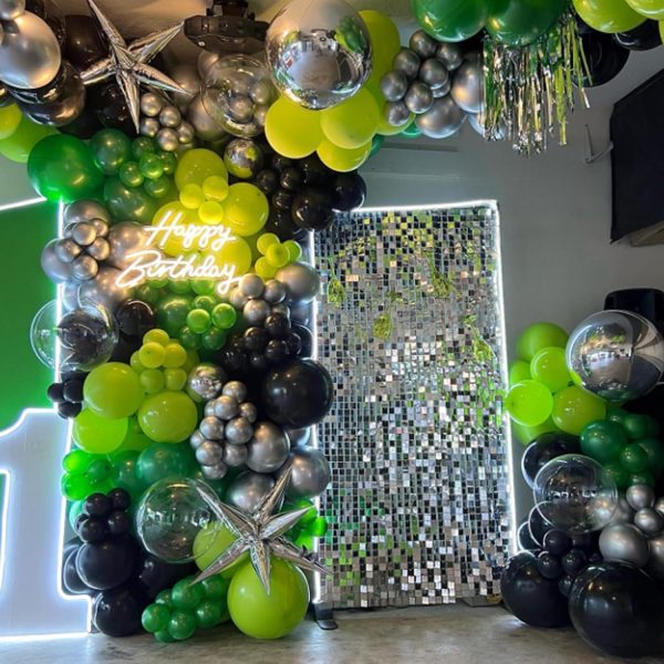 Awenztech 122pcs Dark Green Latex Balloons in 18 12 10 5 inches | Tropical, Birthday Party Decorations