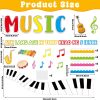 Music Themed Bulletin Board Decorations Musical Notes Classroom Bulletin Board Colorful Music Paper Cutouts for Kids Students Classroom School Chalkboard Nursery Wall Back to School Supplies