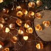 3D Twinkle Acorn Fall Decorations Harvest String Lights 10ft Copper Wire 30 LEDs Battery Powered with Timer Remote Control for Wedding Bedroom Fireplace Mantel Ice Age Ornaments Home Decor
