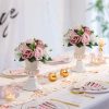 CTBD25CT_2 Sziqiqi Artificial Flower Centrepieces, Kissing Ball, Dusty Pink, 2Pcs | 10in Rose Silk Floral, Fake Flower for Wedding Table Arrangement, For Ceremony, Party Decor, Birthday Decoration