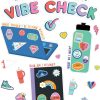 Carson Dellosa We Stick Together 51-Piece Vibe Check Bulletin Board Set | Colorful Laptop, Water Bottle, Notebook, and Sticker Accents for Bulletin Board, White Board, and Colorful Classroom Décor