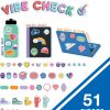 Carson Dellosa We Stick Together 51-Piece Vibe Check Bulletin Board Set | Colorful Laptop, Water Bottle, Notebook, and Sticker Accents for Bulletin Board, White Board, and Colorful Classroom Décor