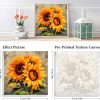 CTBN104CT_3 Fountor Framed Paint by Numbers Kit for Adults Beginner & Kids Ages 8-12, Sunflower Paint by Number with Frame, Easy Acrylic Watercolor Sunflower Painting by Numbers Kit on Canvas 10x10 inch