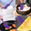 Silicone Spatulas Set, Rubber Spoon Spatula Heat Resistant Spoonula One Piece Design Seamless Spatula Non-Stick Scrapers Baking Mixing Tool (Purple)