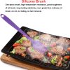Silicone Spatulas Set, Rubber Spoon Spatula Heat Resistant Spoonula One Piece Design Seamless Spatula Non-Stick Scrapers Baking Mixing Tool (Purple)