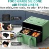 HOMELYLIFE Air Fryer Accessories for Ninja DZ201 DZ401 DZ550 DZ302 8-10QT Dual Basket,10 Pcs Baking Accessories Silicone Liners for Cosori, Chefman, Instant DualZone Air Fryer Baskets
