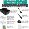 HOMELYLIFE Air Fryer Accessories for Ninja DZ201 DZ401 DZ550 DZ302 8-10QT Dual Basket,10 Pcs Baking Accessories Silicone Liners for Cosori, Chefman, Instant DualZone Air Fryer Baskets
