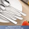 SIAKA 10-Piece Silverware Set, Stainless Steel Flatware Set Service for 2, Food Grade Cutlery Utensil Set for Home Restaurant, Include Knife Forks Spoons Set, Mirror Polished Dishwasher Safe