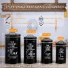 CTD-GR-1697GK_2 DAYYET Black Canisters Sets for the Kitchen, Airtight Kitchen Canisters for Countertop, Flour and Sugar Containers, Tea Coffee Sugar Canister Set, Black Kitchen Decor and Accessories, Set of 4