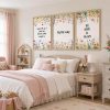 3pcs Framed Wildflowers Canvas Wall Art Inspirational Floral Painting Quotes Picture Canvas Prints Poster for Living Room Bedroom Office Home Gallery Wall Decor 12X16 Inch Ready to Hang