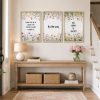 3pcs Framed Wildflowers Canvas Wall Art Inspirational Floral Painting Quotes Picture Canvas Prints Poster for Living Room Bedroom Office Home Gallery Wall Decor 12X16 Inch Ready to Hang