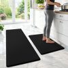 Kitchen Mat for Floor 2 PCS, Anti Fatigue Rugs, Black | 17.3"x30"+17.3"x47", Cushioning Comfort, Non-Slip, Easy To Clean, Kitchen, Office, Laundry Room, Sink Area