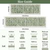 CTD-GR-2125GK_2 Yamaziot 2x8 Washable Hallway Runner Rug Non Slip Floral Carpet, Sage Green | Soft Boho Floral Kitchen Runner with Rubber Backing, Stain Resistant, Low Pile Distressed Carpet for Kitchen Hallway Entrance