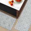 CTD-GR-2137GK_2 FRESHMINT Kitchen Mat Set of 2, Anti-Fatigue Cushioned Kitchen Mats for Floor, Waterproof Non Slip Comfort Standing Mat, Boho Kitchen Rug for Kitchen Decor, Sink, Office, 17"x30"+17"x47", Stone Gray
