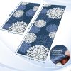 CTD-GR-2149GK_2 Kitchen Mats 2 Piece Set, Anti Fatigue Non Slip Cushioned Floor Rugs, Blue | Water-Absorbent Pads, Washable Standing Mat for Kitchen, Laundry, Office, Apartment, Home Decor 17.3"×47"+17.3"×30"