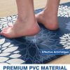 CTD-GR-2149GK_4 Kitchen Mats 2 Piece Set, Anti Fatigue Non Slip Cushioned Floor Rugs, Blue | Water-Absorbent Pads, Washable Standing Mat for Kitchen, Laundry, Office, Apartment, Home Decor 17.3"×47"+17.3"×30"