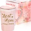 Best Mom Ever Mug, Birthday Mother’s Day Christmas Gifts for Mom Mother from Daughter Son, 14 OZ Pink with Gift Box