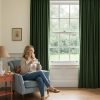 NICETOWN Olive Green Velvet Curtains 84 Inch Long for Bedroom, Luxury Super Soft Grommet Thermal Insulated Room Darkening Blackout Window Drapes for Living Room, 52 Inch Wide, 2 Panels