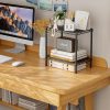 SINGAYE Bookshelf Shelves Bookcase Shelf 2 Tier Wire Shelving Adjustable | Small Home Storage Organizer Metal Free Standing Display Shelf for Bedroom Living Room Office Pantry Study Room