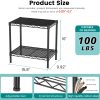 SINGAYE Bookshelf Shelves Bookcase Shelf 2 Tier Wire Shelving Adjustable | Small Home Storage Organizer Metal Free Standing Display Shelf for Bedroom Living Room Office Pantry Study Room