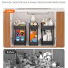 Sevenblue 3-Pack 2-Tier Under Sink Organizers with Sliding Drawers | Multi-use kitchen & bathroom storage, 12.8 inch black cabinet organizer, space-saving sliding drawer design.